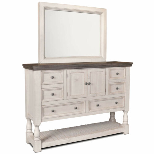 Rustic French Collection - Six drawer two door dresser-HH-4750-20-315