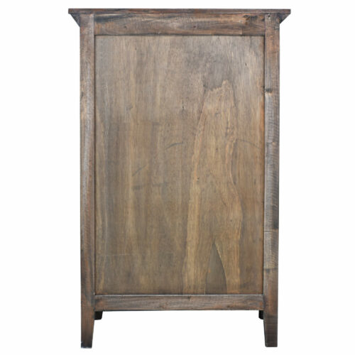 Cottage Collection- Deco carved hall cabinet, back view-CC-CAB1195TLD-BWRW