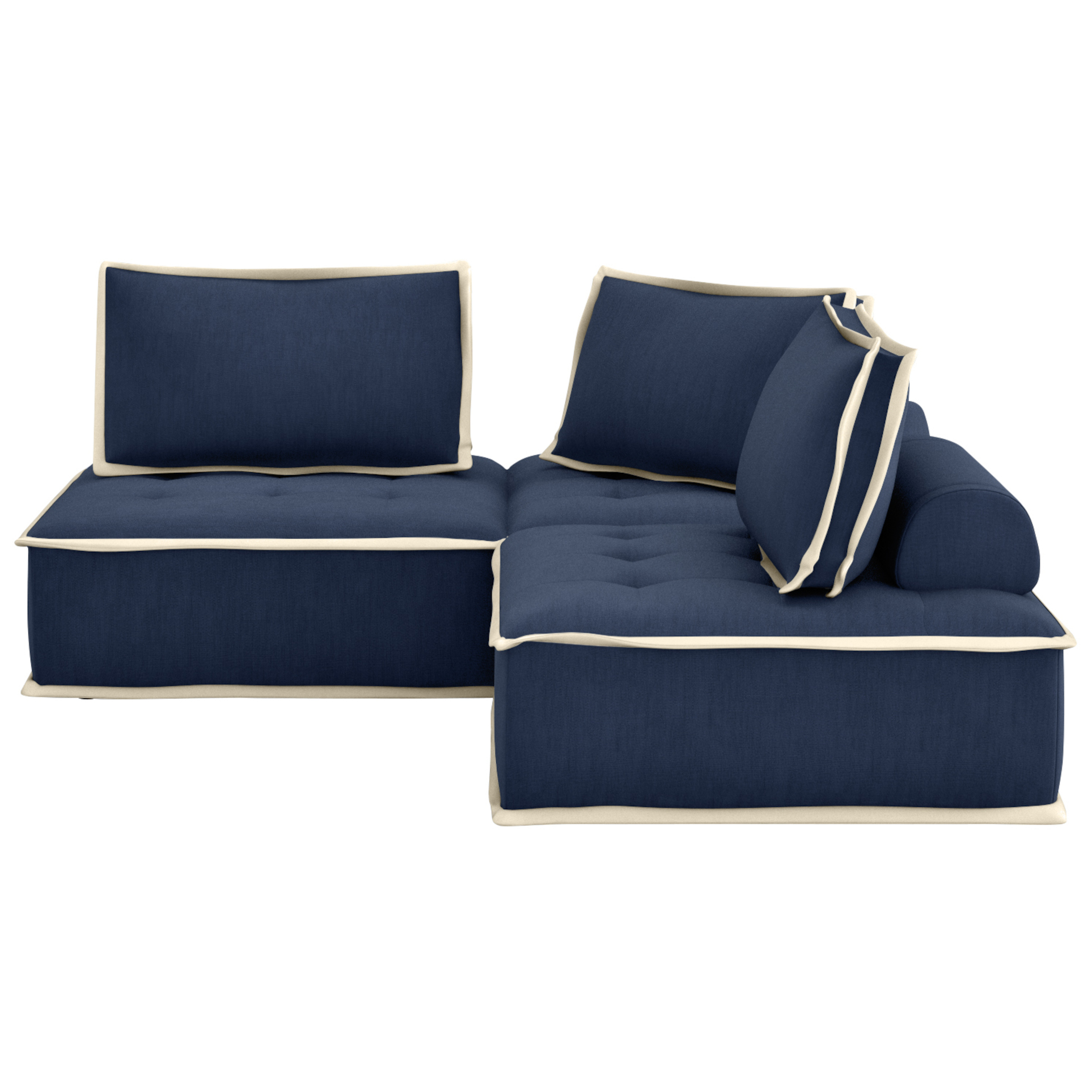 Pixie Sectional- 3 Arm Chairs, front view-SU-UPX1671135-3A-NW