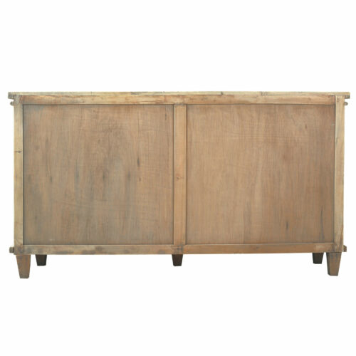 Cottage Collection- Credenza in driftwood, back view-CC-CAB291S-DW