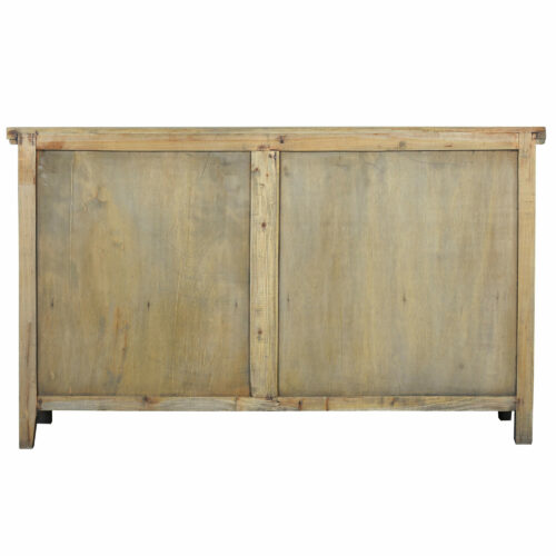 Cottage Collection- Shutter Cabinet in Driftwood, back view-CC-CAB163S-DW
