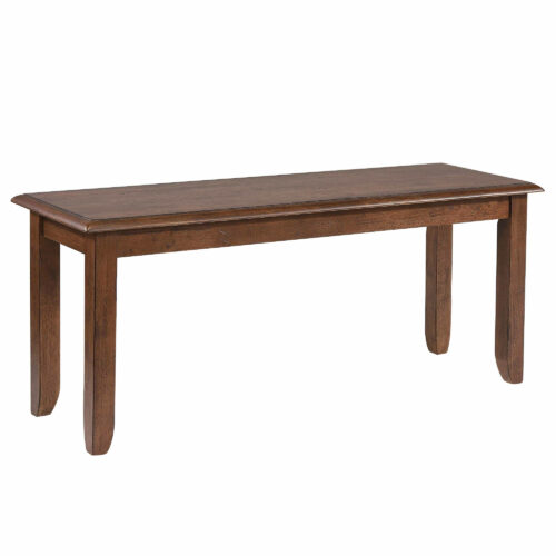Amish Brook Collection- 42 inch bench, angle view-DLU-BR-BN-AM