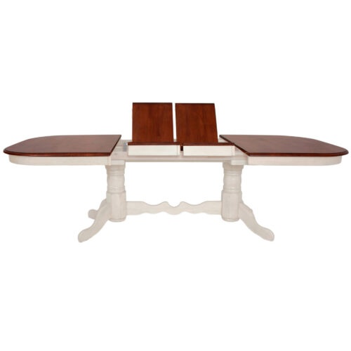 Andrews Collection- Double butterfly leaf table-leaves folded open, front view-DLU-ADW4296-AW